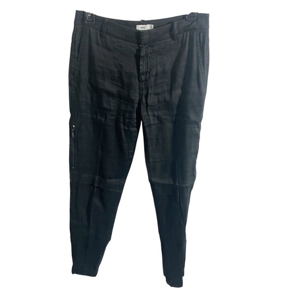 Vince Womens Black Jogger Pants Size 0 Cropped Lightweight Tapered - Picture 1 of 7